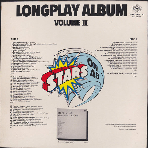 Stars On 45 : Stars On 45 Longplay Album (Volume II) (LP, Album)