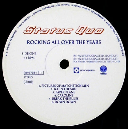 Status Quo : Rocking All Over The Years (2xLP, Album, Comp)