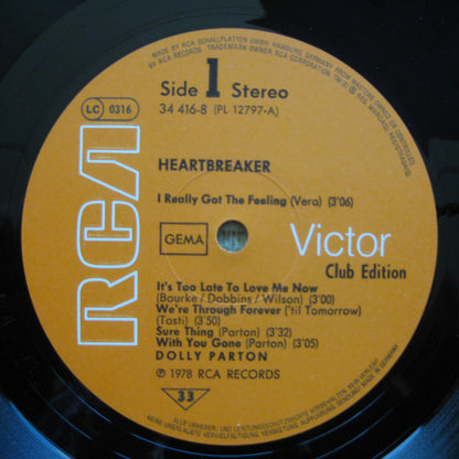 Dolly Parton : Heartbreaker (LP, Album, Club)