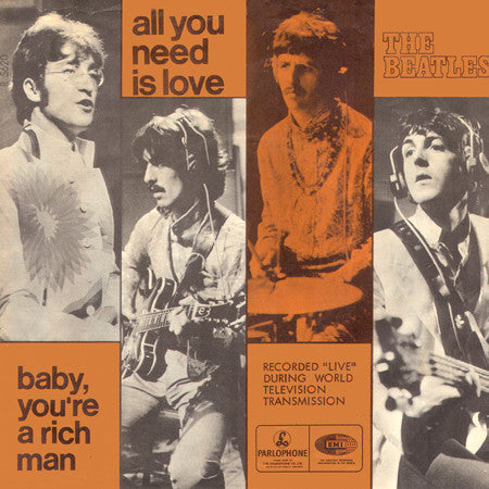 The Beatles : All You Need Is Love / Baby, You're A Rich Man (7", Sol)