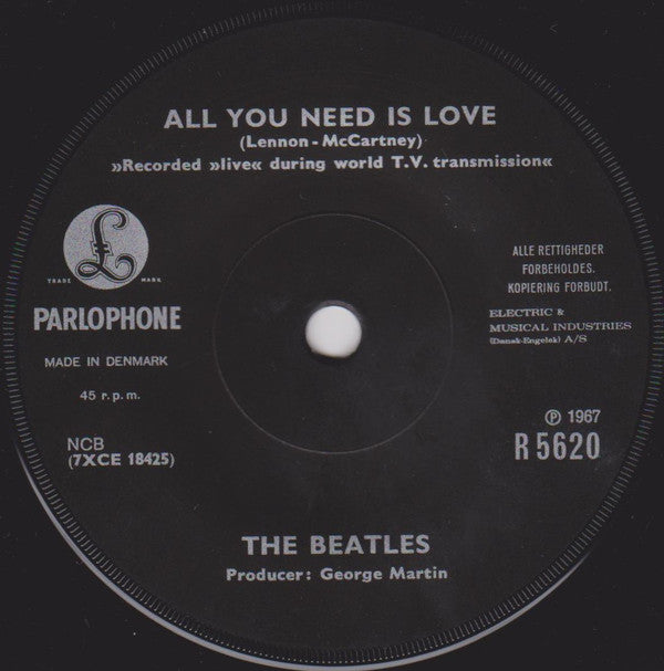 The Beatles : All You Need Is Love / Baby, You're A Rich Man (7", Sol)