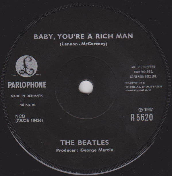The Beatles : All You Need Is Love / Baby, You're A Rich Man (7", Sol)