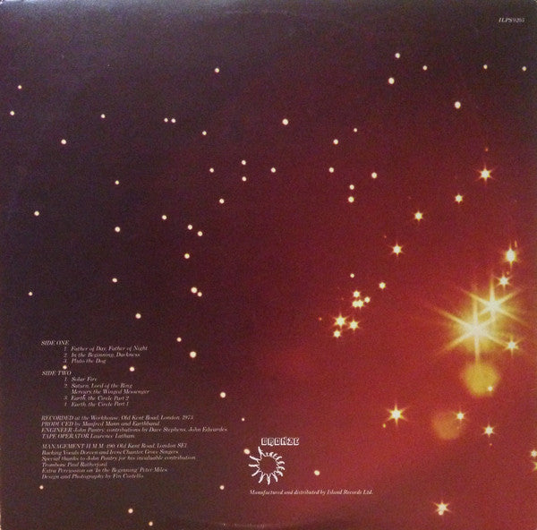 Manfred Mann's Earth Band : Solar Fire (LP, Album, RE, Gat)