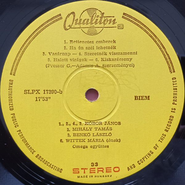 Omega (5) : Trombitás Frédi És A Rettenetes Emberek (LP, Album, Yel)