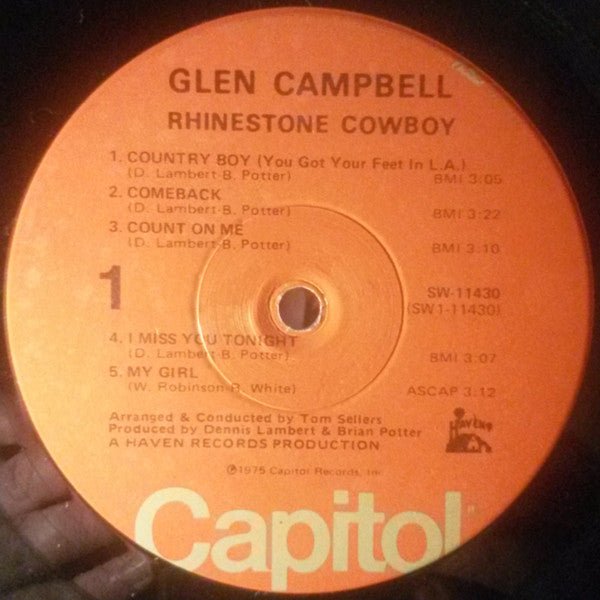 Glen Campbell : Rhinestone Cowboy (LP, Album, Win)