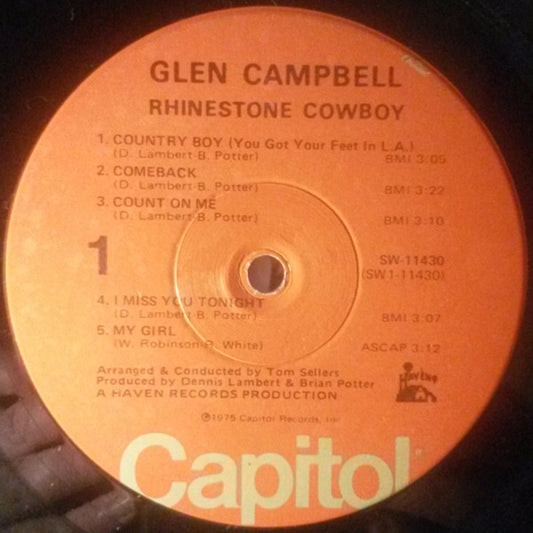 Glen Campbell : Rhinestone Cowboy (LP, Album, Win)