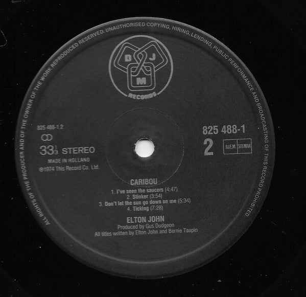 Elton John : Caribou (LP, Album, RE)