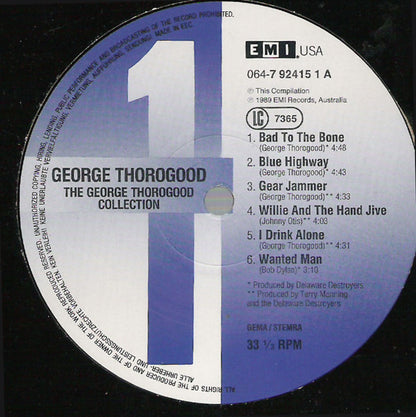 George Thorogood & The Destroyers : The George Thorogood Collection (LP, Comp)