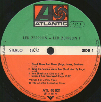 Led Zeppelin : Led Zeppelin I (LP, Album, RE)
