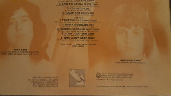 Led Zeppelin : Led Zeppelin I (LP, Album, RE)
