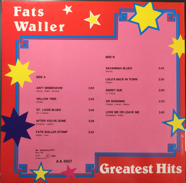 Fats Waller : Greatest Hits (LP, Comp)