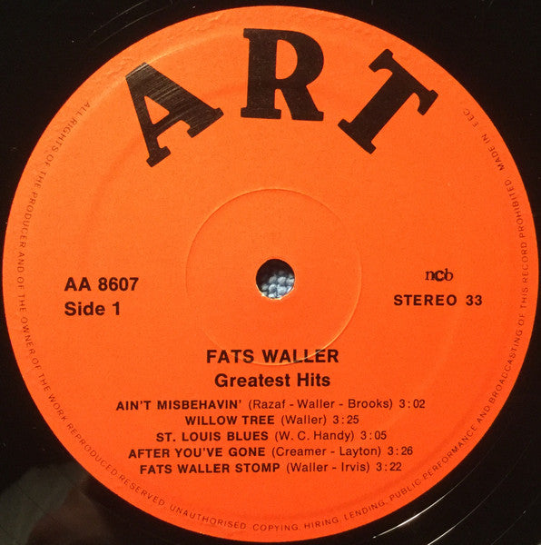 Fats Waller : Greatest Hits (LP, Comp)
