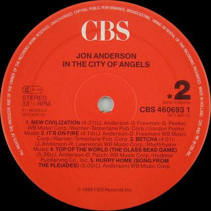 Jon Anderson : In The City Of Angels (LP, Album)