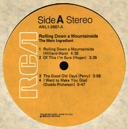 The Main Ingredient : Rolling Down A Mountainside (LP, Album, RE)