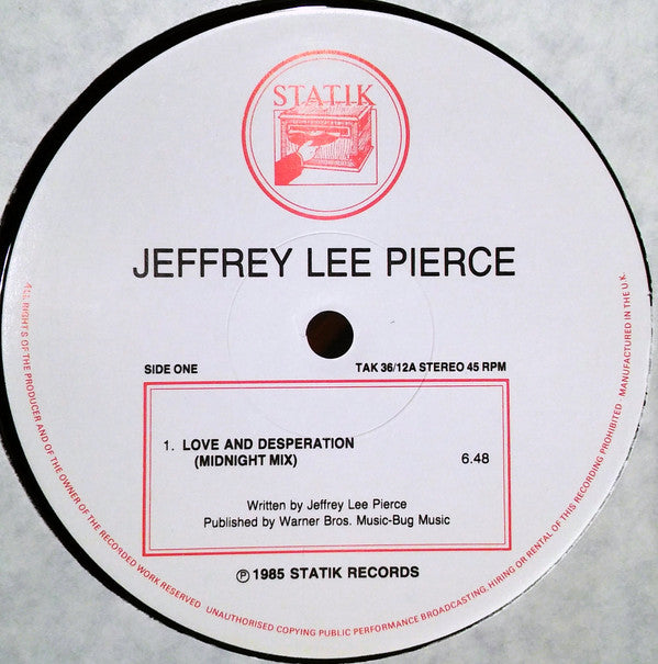Jeffrey Lee Pierce : Love & Desperation (12")