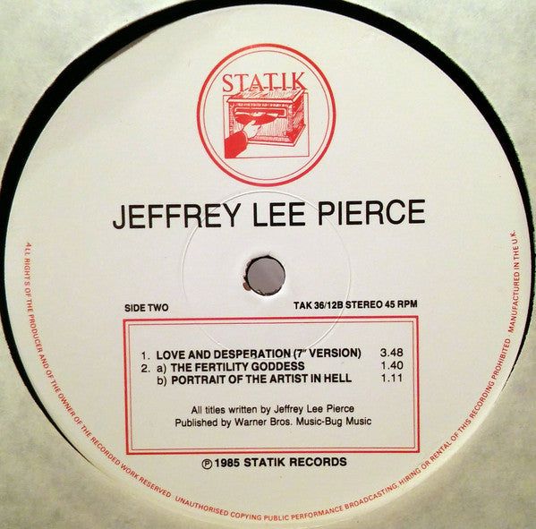Jeffrey Lee Pierce : Love & Desperation (12")