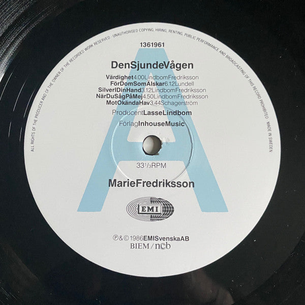 Marie Fredriksson : Den Sjunde Vågen (LP, Album)