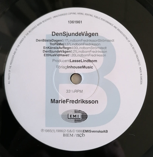 Marie Fredriksson : Den Sjunde Vågen (LP, Album)