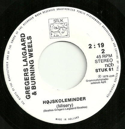 Gregers & Burning Weels : Stræben (Ding Dong) (7", Single)