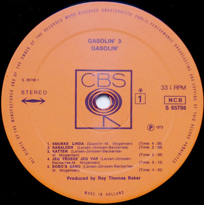 Gasolin' : Gasolin' 3 (LP, Album, Ora)