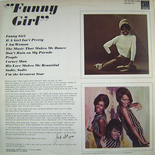 Diana Ross & The Supremes* : Sing And Perform "Funny Girl" (LP, Album, Gat)
