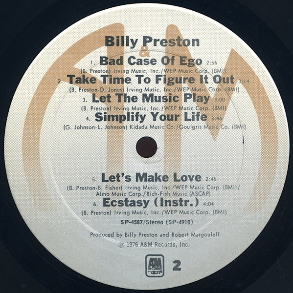 Billy Preston : Billy Preston (LP, Album)