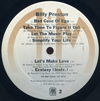 Billy Preston : Billy Preston (LP, Album)