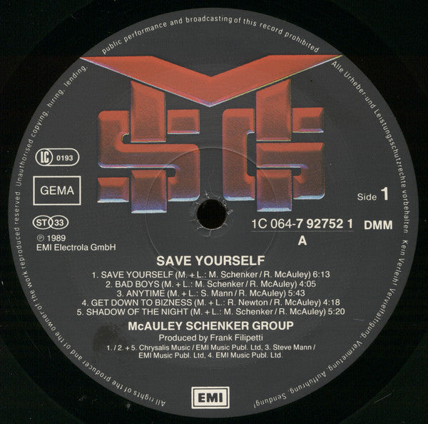 McAuley Schenker Group : Save Yourself (LP, Album)