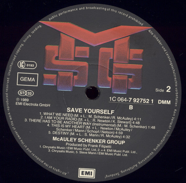 McAuley Schenker Group : Save Yourself (LP, Album)