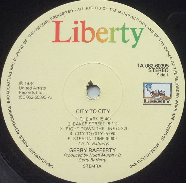 Gerry Rafferty : City To City (LP, Album)