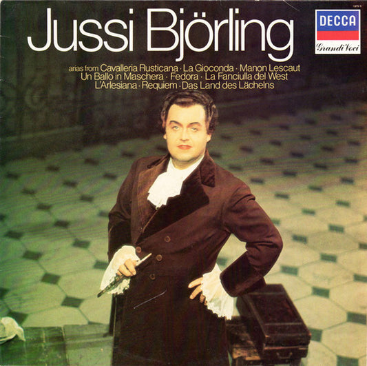 Jussi Björling : Arias From Cavalleria Rusticana · La Gioconda · Manon Lescaut · Un Ballo In Maschera · Fedora · La Fanciulla Del West · L'Arlesiana · Requiem · Das Land Des Lächelns (LP, Comp)