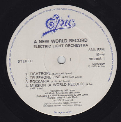 Electric Light Orchestra : A New World Record (LP, Album, RE)