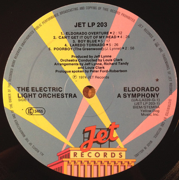 Electric Light Orchestra : Eldorado - A Symphony By The Electric Light Orchestra (LP, Album, RP)