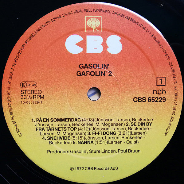 Gasolin' : Gasolin' 2 (LP, Album, RE, Ora)