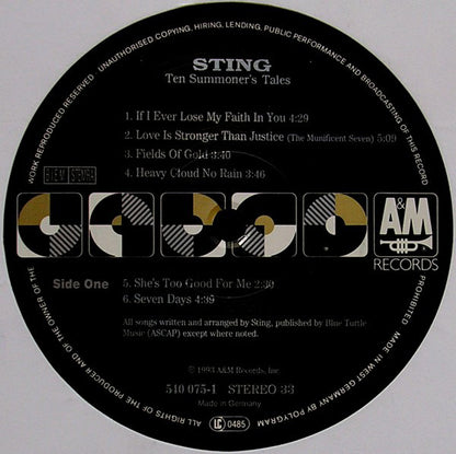 Sting : Ten Summoner's Tales (LP, Album)