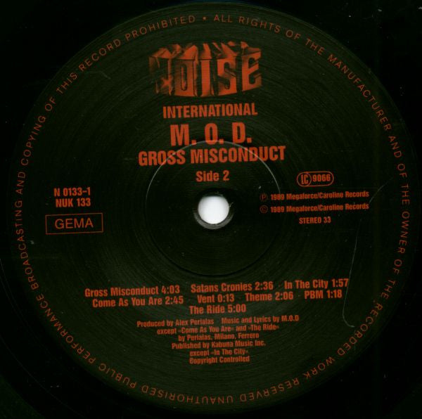 Method Of Destruction : Gross Misconduct (LP, Album)