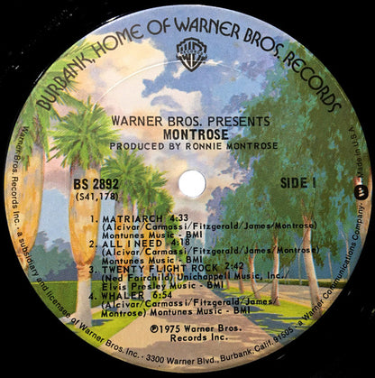 Montrose (2) : Warner Bros. Presents Montrose! (LP, Album, San)