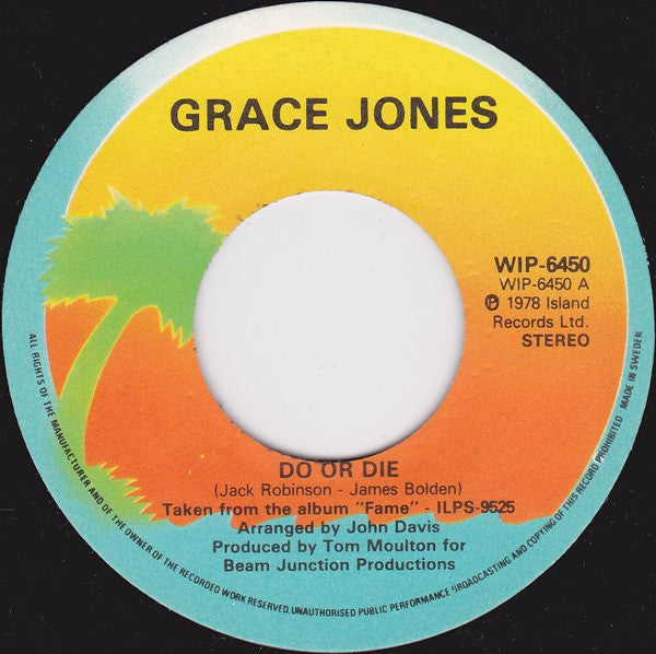 Grace Jones : Do Or Die (7", Single)