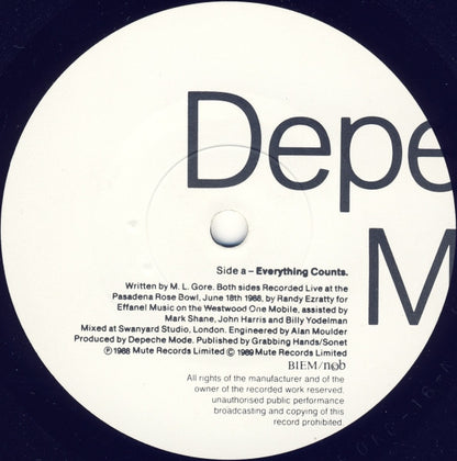Depeche Mode : Everything Counts / Nothing (7", Single)