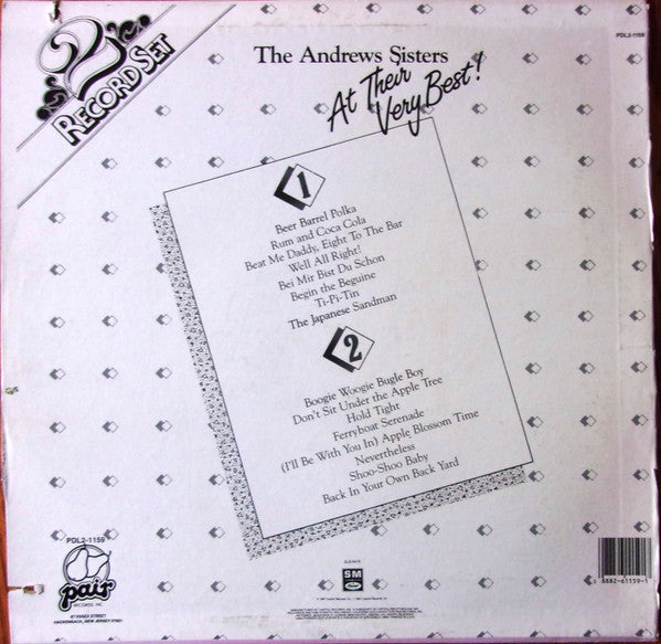 The Andrews Sisters : At Their Very Best (2xLP, Album, Comp)