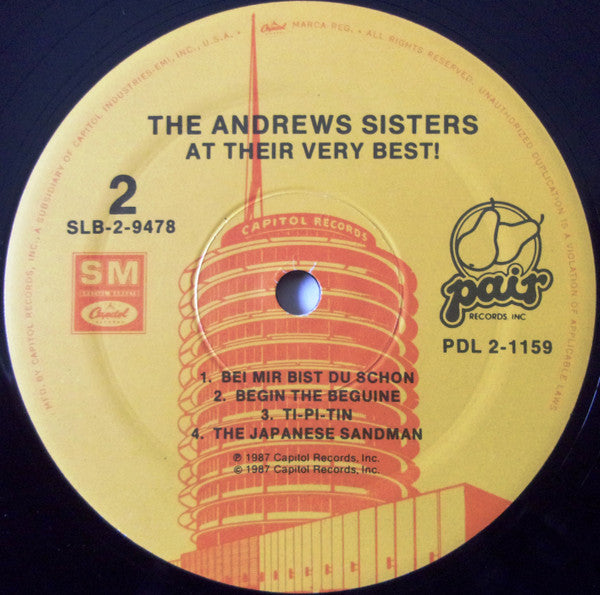 The Andrews Sisters : At Their Very Best (2xLP, Album, Comp)