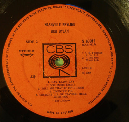 Bob Dylan : Nashville Skyline (LP, Album, RE)