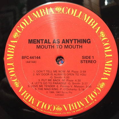 Mental As Anything : Mouth To Mouth (LP, Album)