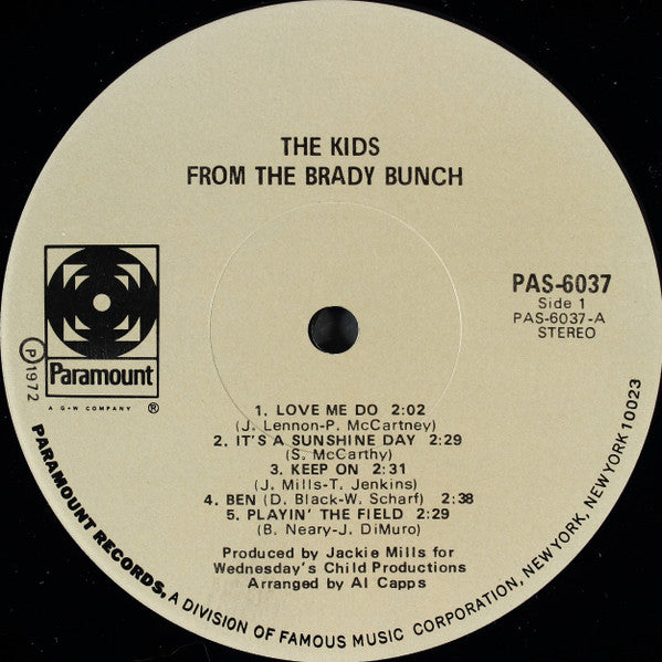 The Brady Bunch : The Kids From The Brady Bunch (LP, Album, Scr)
