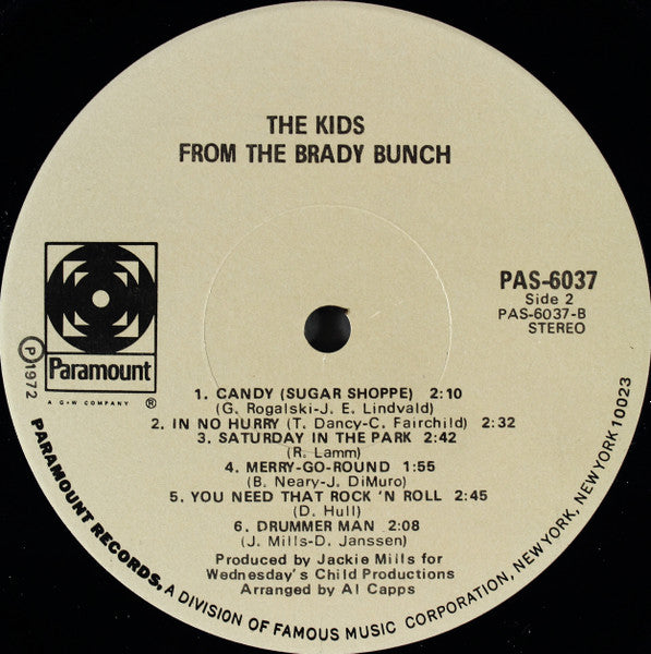 The Brady Bunch : The Kids From The Brady Bunch (LP, Album, Scr)