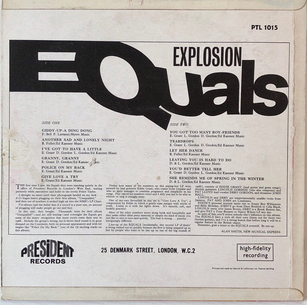 The Equals : Explosion (LP, Album)