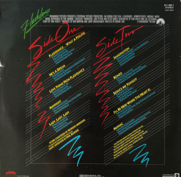 Various : Flashdance (Original Soundtrack From The Motion Picture) (LP, Album)