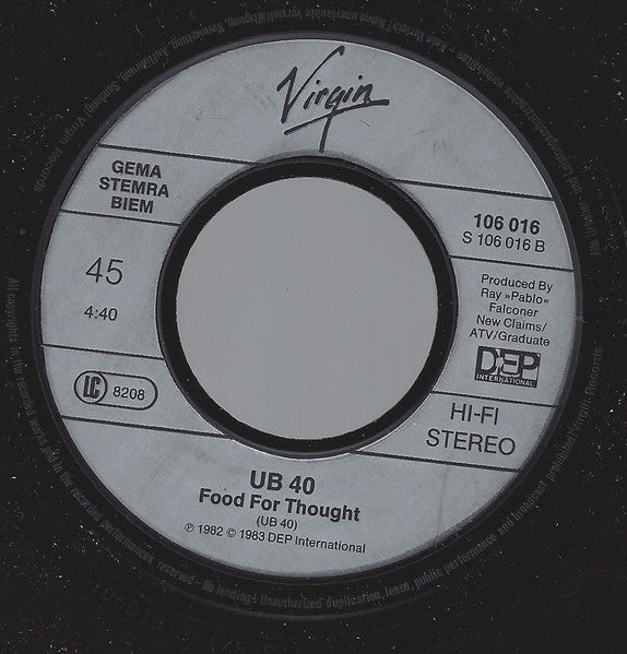 UB40 : Many Rivers To Cross (7", Single)