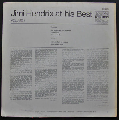 Jimi Hendrix : Jimi Hendrix At His Best (Volume 1) (LP, Album)