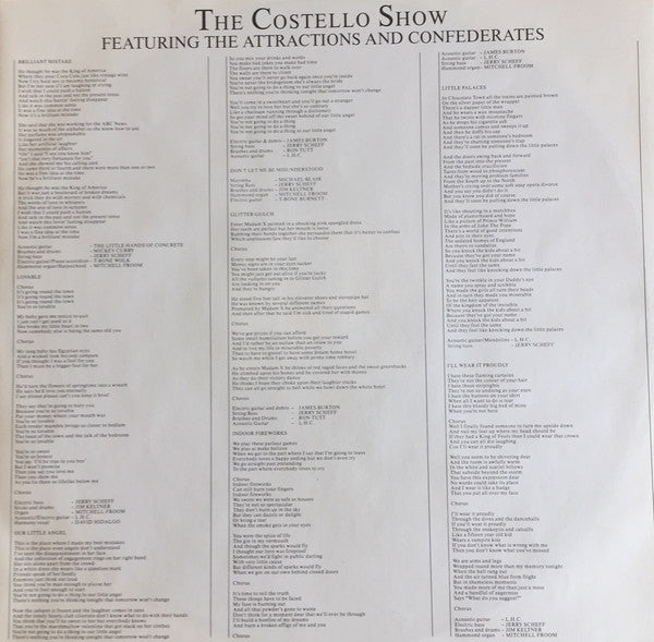 The Costello Show Featuring The Attractions And Confederates* : King Of America (LP, Album)